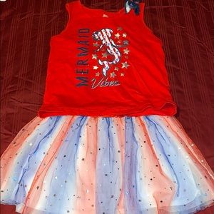 Red, White & Blue Little Girls Outfit